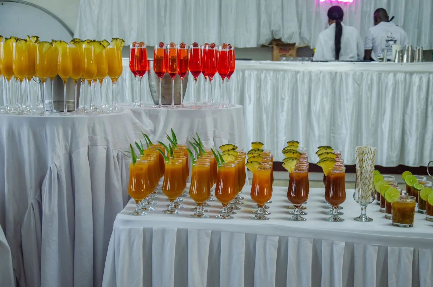 Présentation de cocktails Barman Mobile Group lors d'une réception